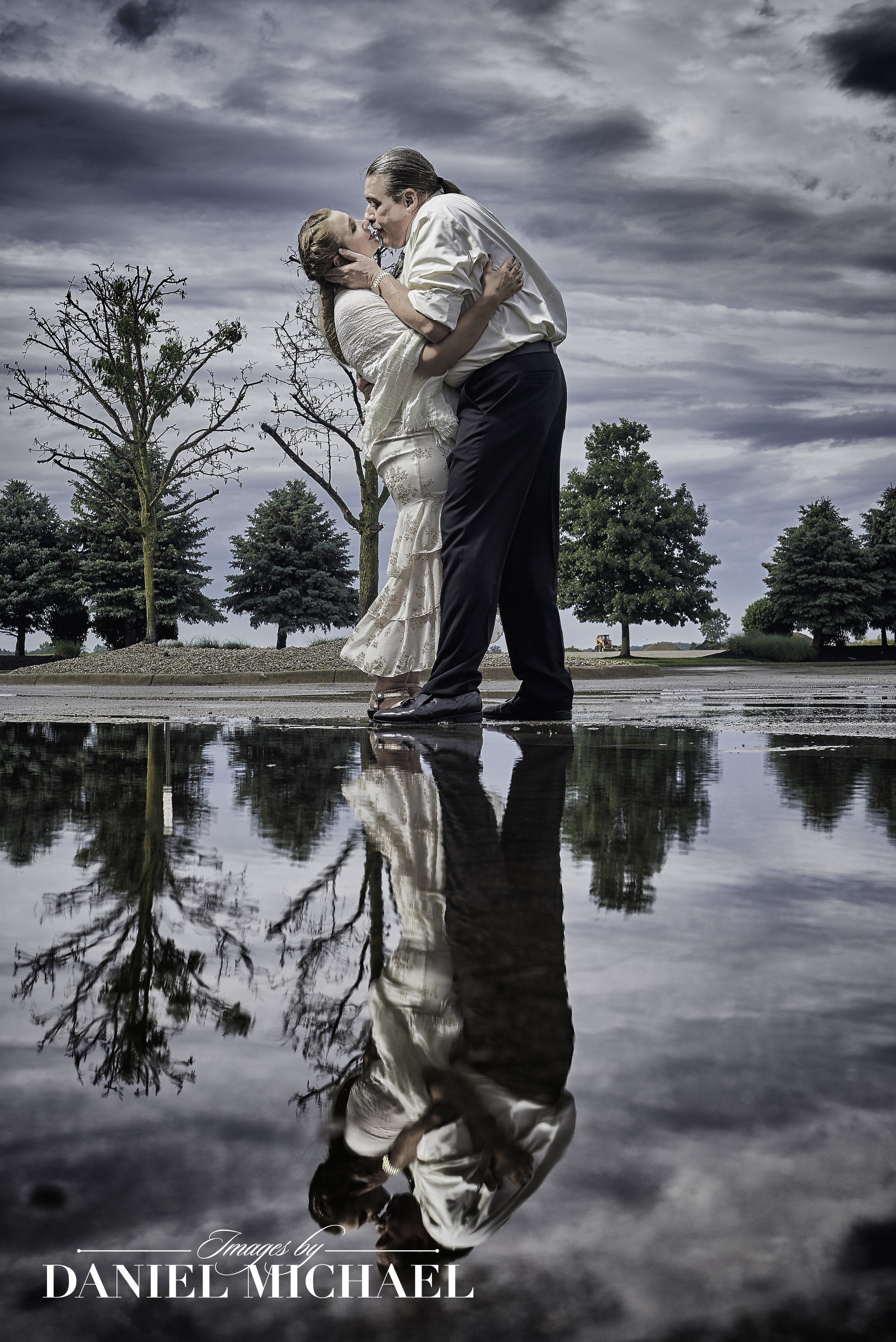 Water Reflection Wedding Photography